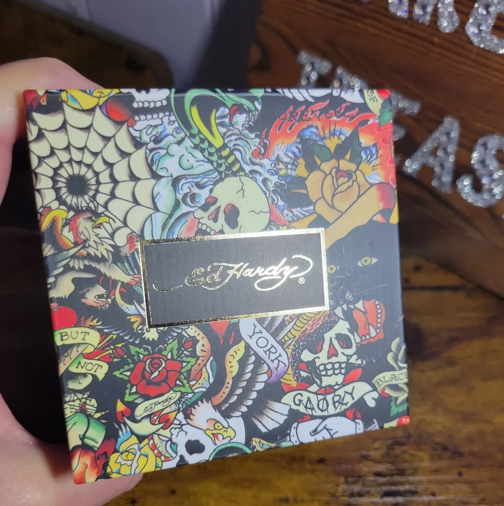 Ed Hardy mens Black Gray Watch